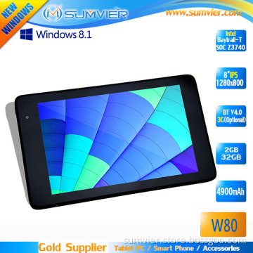 8 Inch IPS 1280*800 Intel Quad Core Ms Windows 8.1 32g Tablet PC (W80)